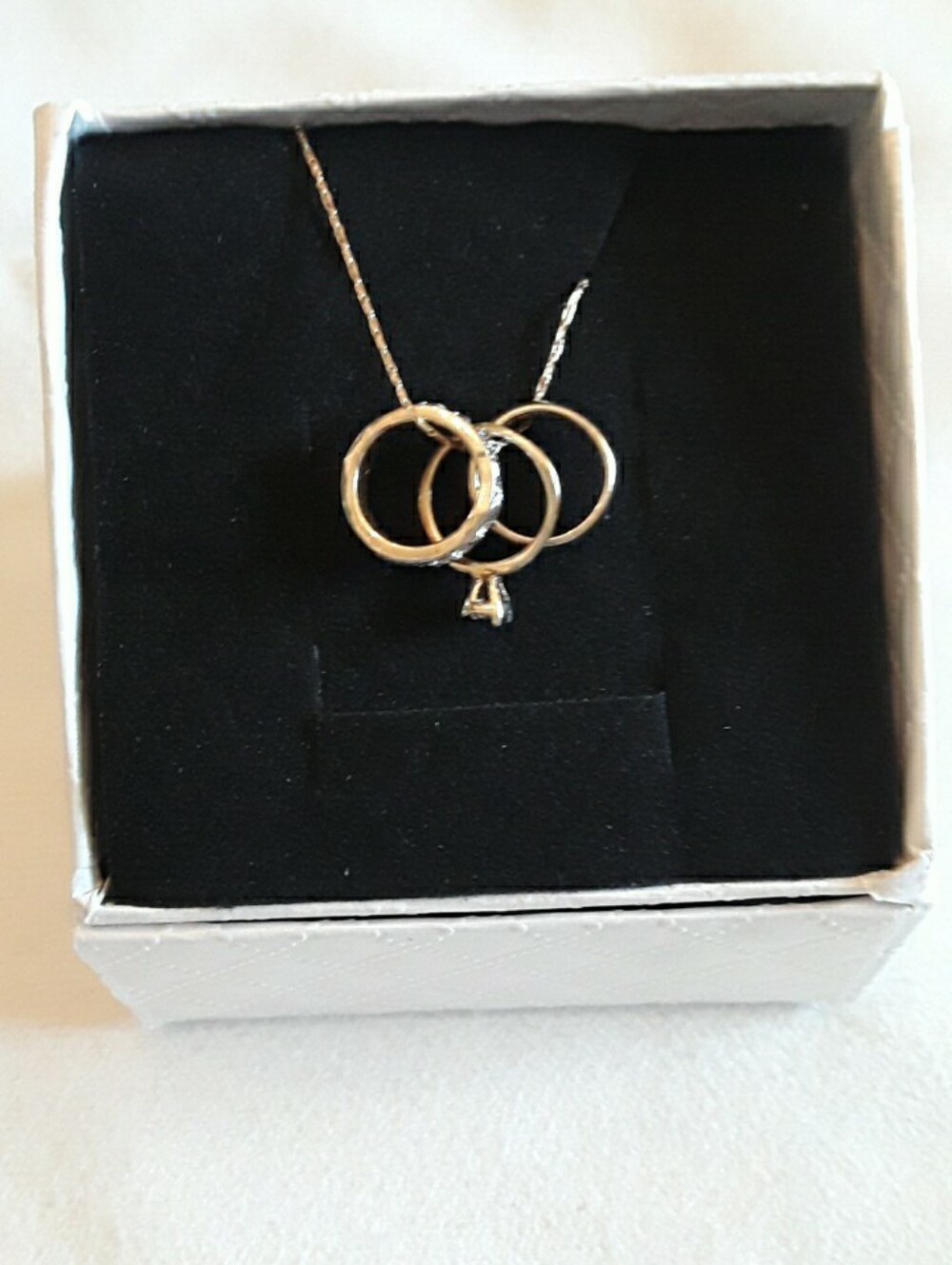 10k gold wedding rings charm necklace